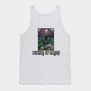 Beware of Pirates - Design 3 - Black Cat Tank Top